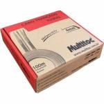 Cabo Coaxial Bipolar Branco 4mm c/100mts Cftv Trançado Multitoc