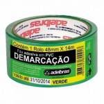 Fita Adesiva Demarcação PVC Silver Tape 48x14 Verde Adelbras