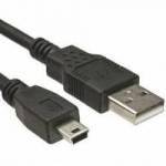 Cabo USB A MxMini 5p 0,90cm Psc018111 Preto Pisc