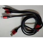 Cabo USB p/ Iphone Ipod/Ipad/Ipad 1.0mts AMxIPHONE/V8/TIPO C FEITUN