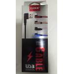 Cabo USB p/Celular e Dvs 1.0mt Iphone Ipod/Ipad/Ipad DaniWD-FD0195-I7 Pto
