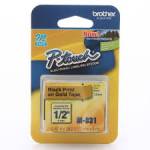 Fita para Rotulador PT-70-80-85/55 12mm M831 Pto/Dourada Brother