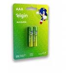 Pilha AAA 3A Alcalina Palito 2uds ELGIN