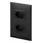 TOMADA 2P+T 20A 250V B.PARAFUSO 1M PRETA PIAL PLUS+