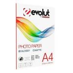 PAPEL FOTOGRAFICO EVOLUT GLOSSY TAMANHO 150G A4 20 FL