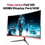 Monitor 24 Pol Gamer FULL HD 144HZ A 165HZ 1MS Curvo Led, HDMI Display Port, Alto Falantes Iluminação RGB Battle