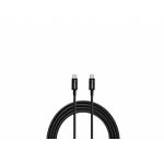 CABO USB-C + USB-C 1,2M PVC PRETO