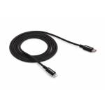 CABO USB-C + LIGHTNING 1,5M NYLON PRETO