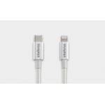 CABO USB-C + LIGHTNING 1,5M NYLON BRANCO