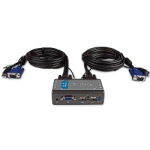 Chaveador KVM  2x1 USB c/ cabos D-link