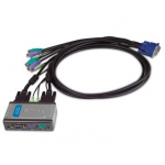 Chaveador KVM  2x1 PS2 c/Cabos D-link 