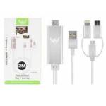 Cabo USB HDTV 2mts Al3707-3iun1 Lightning