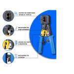 Alicate Crimpar Cabo De Rede Rj45, Rj11, Rj12, Cat5 e Cat6 Conector Normal ou Vazado Ebx