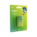 Bateria 9v Pilha Alcalina Elgin