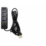 Filtro De Linha 4T com Cabo de 5 Metros Preto NR