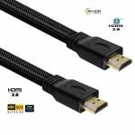 Cabo HDMI c/2.00mts MxM 2.0v 4k HDR Ultra 3D Chato Nylon