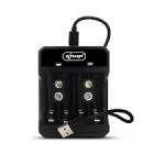 Carregador p/Pilhas USB 2A AA, 3A AAA e Bateria 9V cp602 Branco Knup
