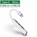 Hub Tipo C, 4 Portas Femea,  1 USB 3.0, 3 USB 2.0 Slim hb015 lukton