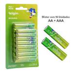 Pilha AAA 3A c/8 uds Palito e AA 2A c/8 Uds  Alcalina ELGIN