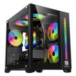 GABINETE MAJESTY RGB MID TOWER PRETO NEW HERO