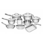 Jogo de Panelas Tramontina Aço Inox Allegra 10 Peças Fundo Triplo Com Pegador de Massa