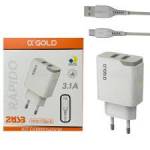 Carregador V8 Plug 2 USB 3.1A CA19-5 aGOLD