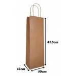 Sacola Papel para Vinho Etc 13x10X41.5cm Natural Zagaro
