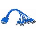 Cabo p/Camera CFTV DB15 MxM 8 ud BNC 1x16