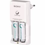 Carregador p/Pilha AA c/2 Pilhas Sony