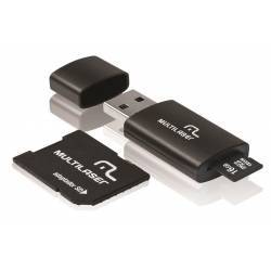 Pen-Drive 32gb USB 3 Em 1 Cartão SD Micro SD Classe 10 e Pen-drive mLtMC113 Multilaser