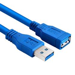 Cabo Extensor USB 3.0 com 1.8mt AMxAF Velocidade Até 5Gb/s GvCBU080 Azul