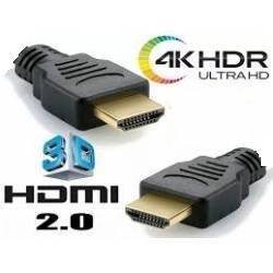 Cabo HDMI c/5.0mts 2.0v 4k 3D MxM Flat Chato Fortrek