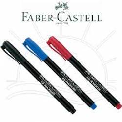 Caneta Marcador CD/DVD Ponta Media Azul Faber-Castell