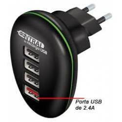 Carregador Plug USB Bivolt Bip c/4 Saidas Cq9278