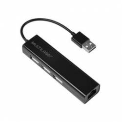 Hub 3P USB 2.0 c/Porta RJ45 mLtAC304 Multilaser