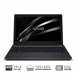 Notebook Vaio Intel i7-7500u c/8Gb/SSD256 Tela 15.6 Full HD Windows Home e Office