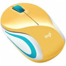 Mouse s/Fio Usb Optico Mini M187 Amarelo Logitech