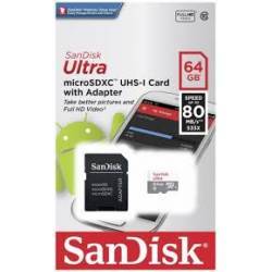 Memoria Cartão 64gb Classe 10 SD c/Adaptador Ultra Sandisk