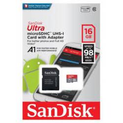 Memoria Cartão 16gb Classe 10 SD c/Adaptador UHS-I C10 Sandisk