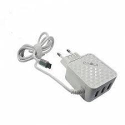 Carregador USB c/3 + V8 p/Smrtphone e Outros 4.1A Car-2080D InovaDani