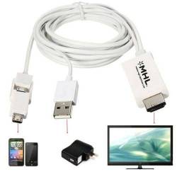 Cabo MHL USB,HDMI e Outros Le3900 Preto ou Branco Obs. Verificar o tipo de Aparelho Celular Dani