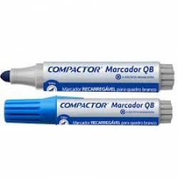 Marcador p/Quadro Bco Azul Recarregavel Compactor
