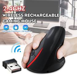 Mouse ergonômico sem fio 2.4G vertical XZhang