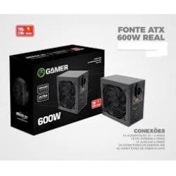 FONTE ATX 600W REAL Chaveada Gamer 24 Pinos PCBRASIL
