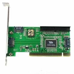 Placa Controladora PCI SATA 3p + 1p IDE