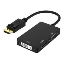 Cabo Adaptador Conversor Monitor/Tv DisplayPort 1x3 HDMI/VGA/DVI GvCBM702