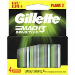 Garga Gillette 3+1 Mach3 Sensitive 4 Laminas Gillette