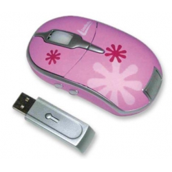 Mouse Usb Optico s/Fio Mini Pink 3472**X