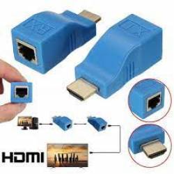 Adaptador Conversor HDMI 1-MxF-1 RJ45 Azul
