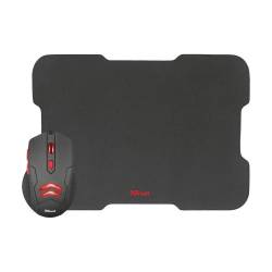 Mouse Gaming Trust Ziva c/ Pad Mouse PadMouse MousePad  preto
